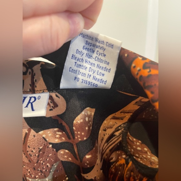 Vintage 90s Blair Leaf Floral Print Jacket Size L - Picture 5 of 6